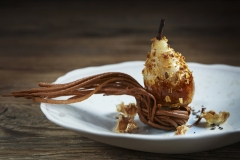 La Bouitte Restaurant René  Maxime Meilleur   poire caramel 1 © M. Cellard