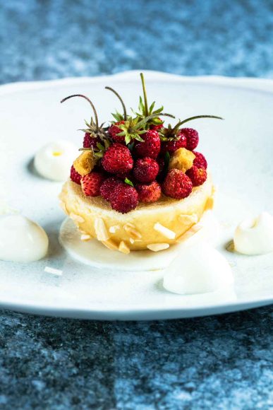 La Bouitte Restaurant René Maxime Meilleur Fraises des bois, baba a l'hysope